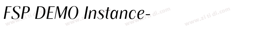 FSP DEMO Instance字体转换 FSP DEMO Instance字体转换